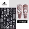 COLORBIRD Nail Sticker Christmas Parts, Snowflake, Cute, Snowflake, Snowflake, 3D