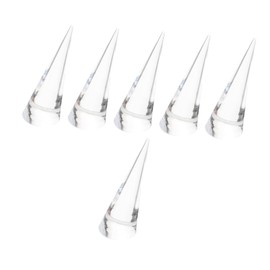 FOMIYES 6Pcs Transparent Acrylic Cone Shape Ring Display Rack Jewelry Holder Set with Smooth Surface Durable Lightweight Organizer for Elegant Ring Presentation