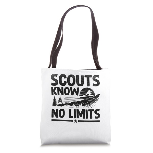 Scouts Know No Limits Camping Scouting Scout Tote Bag