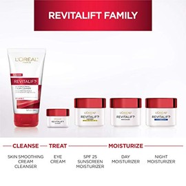 L'Oreal Paris Skin Care Revitalift Radiant Smoothing Wet Facial Cream Cleanser, 2 Count