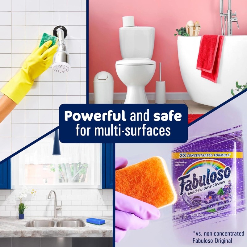 Fabuloso Multi-Purpose Cleaner, Floor Cleaner, Light Lavender Scent, 56 fl