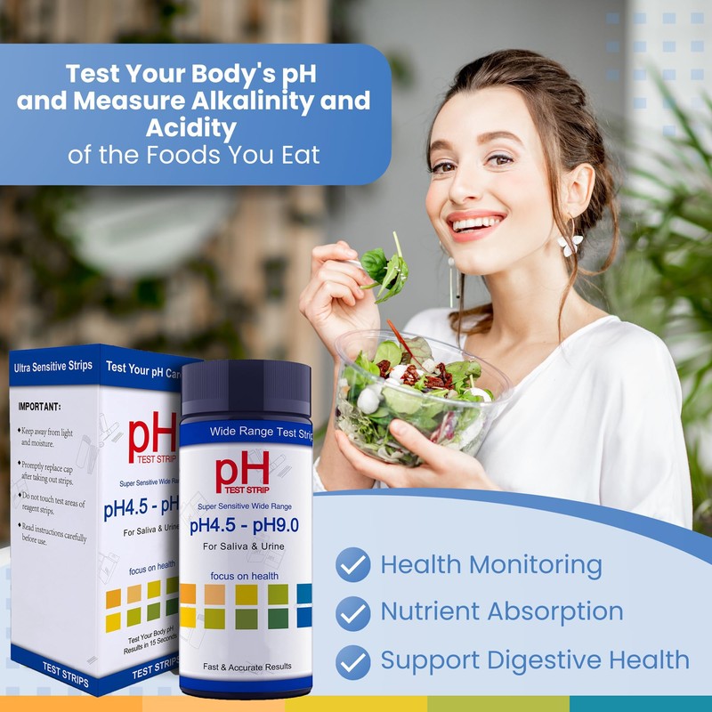 pH Test Strips for Testing Alkaline and Acid Levels, Track