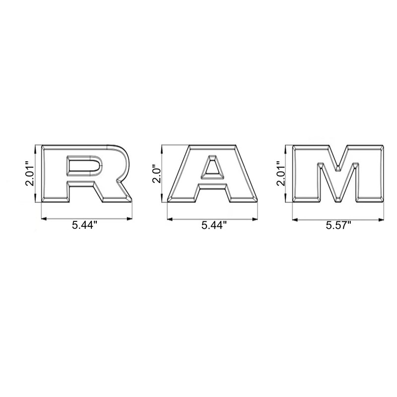 2019-23 RAM 1500, Grille emblem, Chrome