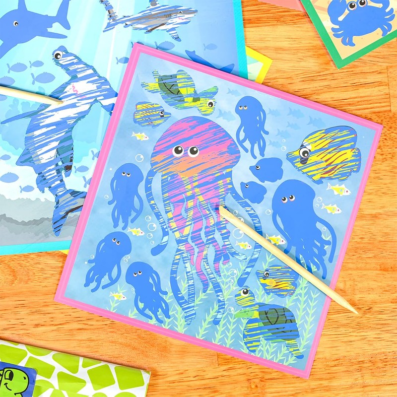 READY 2 LEARN Magic Scratch Paper - Sea Life -