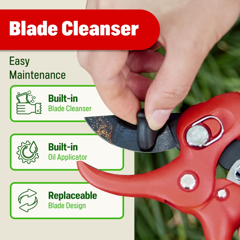 DUROX - Ratchet Pruning Shears, Garden Shears with 3X Cutting