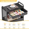 3 Tier Metal Rolling Cart with Drawer, Black Utility Storage