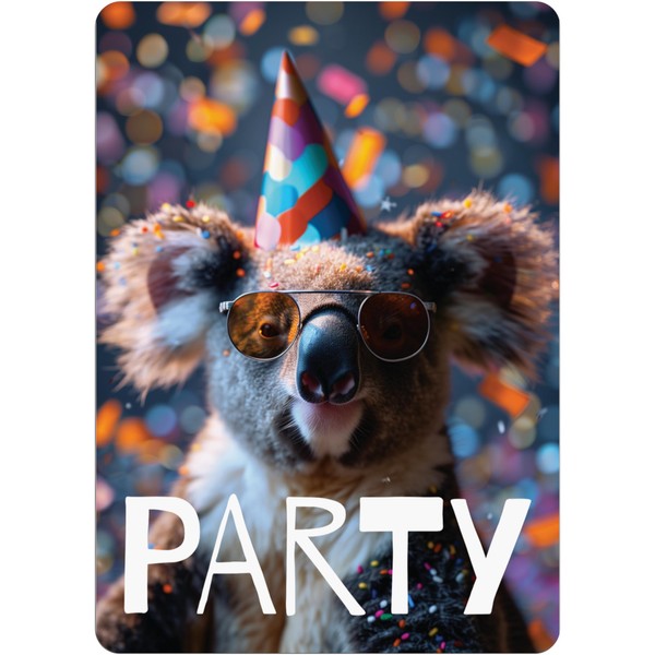 PACKLIST Birthday and Party Invitations - 12 Personalised Birthday Cards