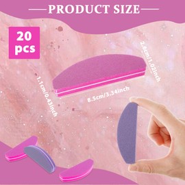 Pack of 20 Buffer for Nails, Professional Nail File 100/180 Grit Polishing File Fingernails, Buffer Sanding Blocks Buffer for Gel Nails, Washable Double-Sided Nail Files for Nail Studio and Home