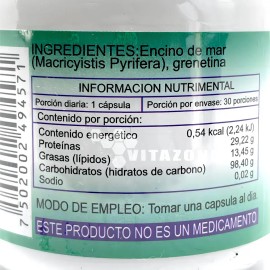 Yodo Encino Mar Riket Natural Tiroides Cápsulas 500mg