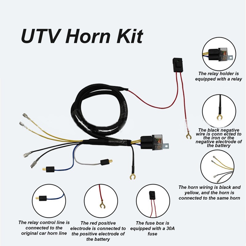 Pair of 12V UTV Horn Kit Super Loud with Switch