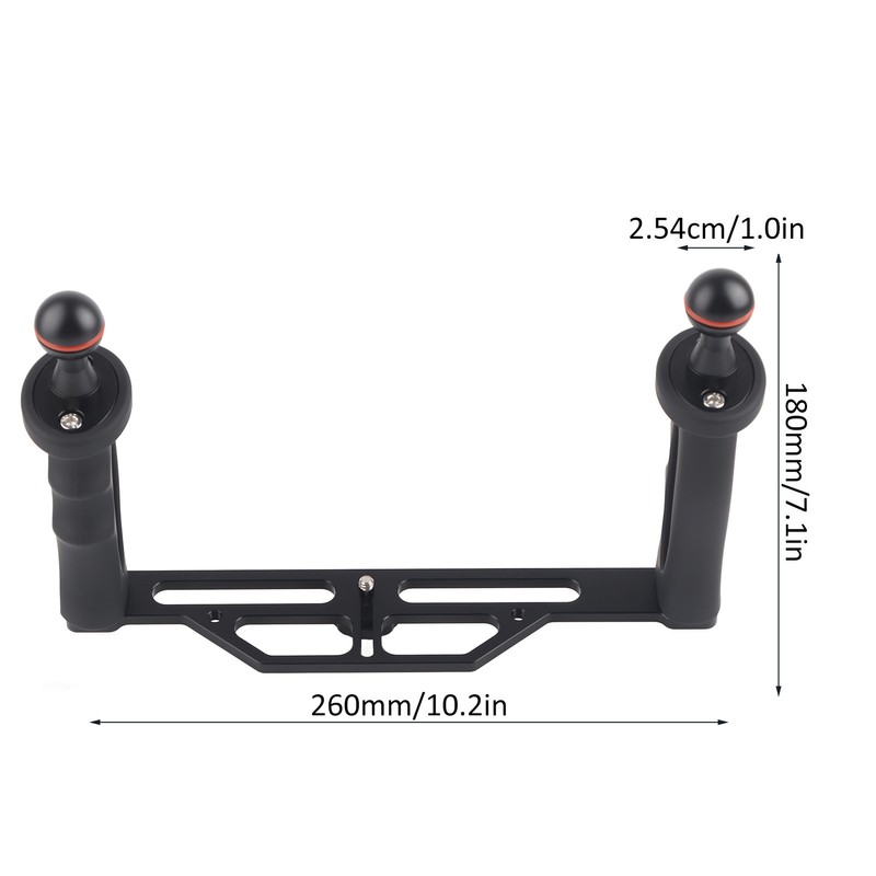 Dual Handle Aluminium Tray Stabilizer Rig Diving Underwater Camera Housings