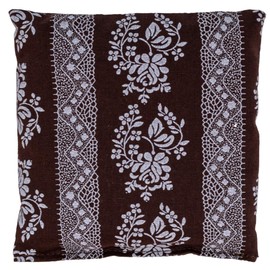 Spelt Cushion 12 x 12 cm Flower Brown – Heat Cushion & Cold Cushion – Spelt Grain Cushion