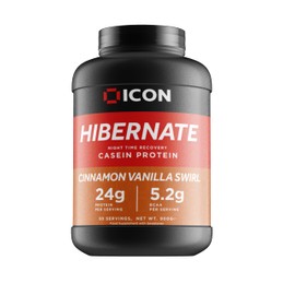 ICON Nutrition ICON Nutrition Hibernate Micellar Casein Protein - Cinnamon Vanilla Swirl, Slow-Release Nighttime Recovery Formula, 24g Protein, 100% Grass-Fed Casein, Low Sweetener – 900g, 30 Servings