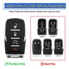 TOMALL 2 Pack for Dodge Key Fob Cover with Keychain,