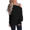 Eniloyal Long Sleeve Women's Off Shoulder Top Batwing Long Sleeve