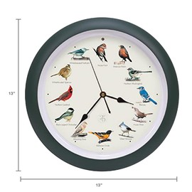 Mark Feldstein, The Original Singing Bird Clock, 25th Anniversary Edition, 13 Inch, Green