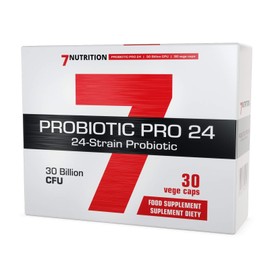 7Nutrition Probiotic Pro 24 1 Pack x 30 Vege Capsules - Probiotic - Dietary Supplement - 30 Billion CFUs in Micro Capsules - Lactobacillus Acidophilus - FOS - Acacia Fibre