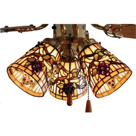 Tiffany Jeweled Grape Fan Light Shade