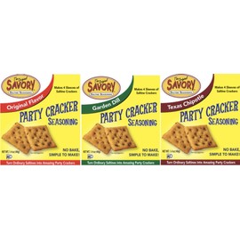 Savory Saltine Seasoning, 1.4 Ounce, Sampler Set, 3 Flavors, 3 Pack