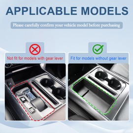 RAVOTOM Center Console Adapter Lid/Cover for Ford F150 Accessories 2021-2024 2025 Insert Hidden Panel Secret Pocket Lid Improve Internal Storage (Fits into The Existing Driver's Side Pocket)