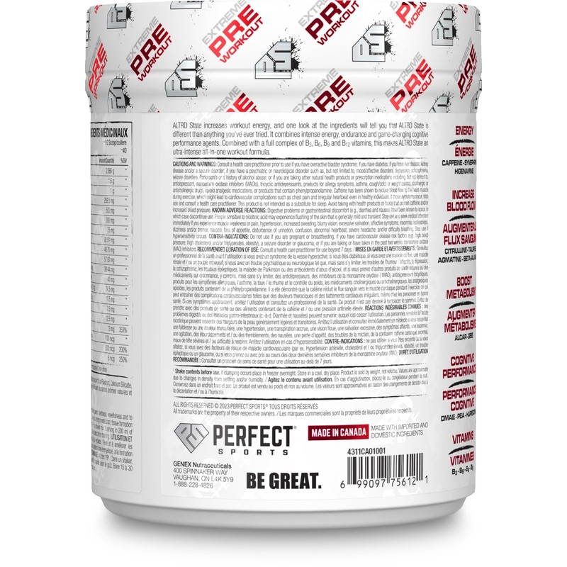 PERFECT SPORTS ALTRD STATE Pre Workout Powder, Rocket Pop, 40
