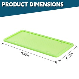 AUCELI Silicone License Plate Frame, 2 Pack Car Front Back License Plate Covers, Universal US Specification Plate Frames Holder, Rust-Proof and Weather-Proof, Auto Accessories（Fluorescence Green）