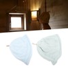 2pcs Sauna Cap Coral Fleece Highly Absorbent Elastic Men Women