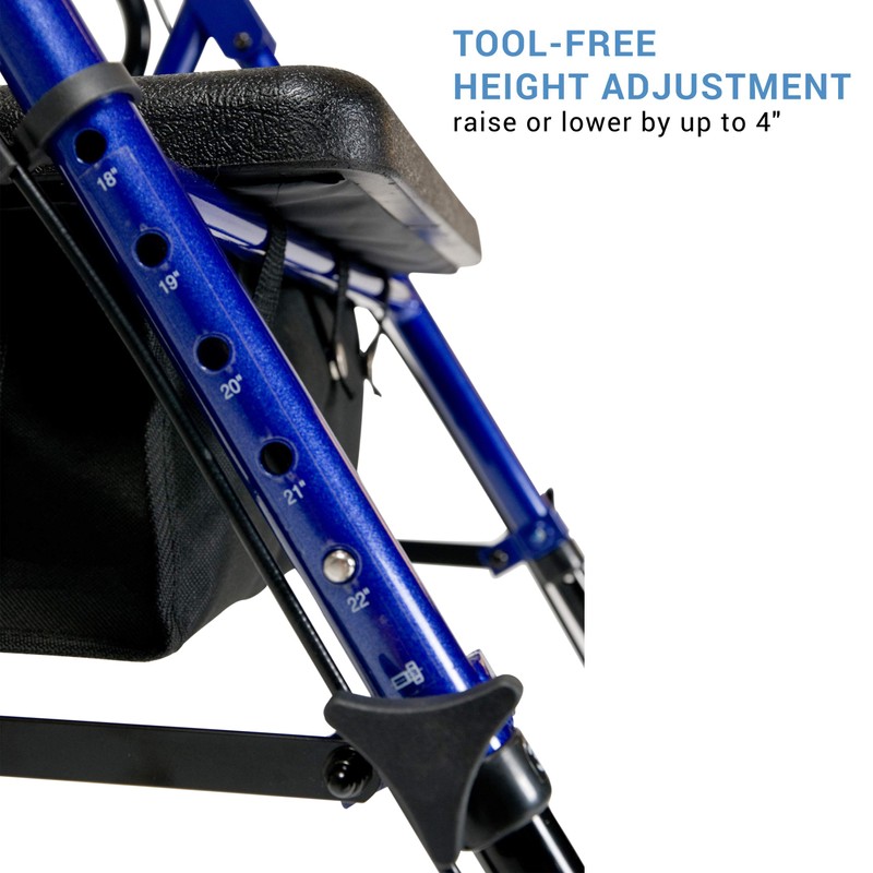 Lumex Set n' Go Rollator, Height-Adjustable, Rolling Walkers for Seniors