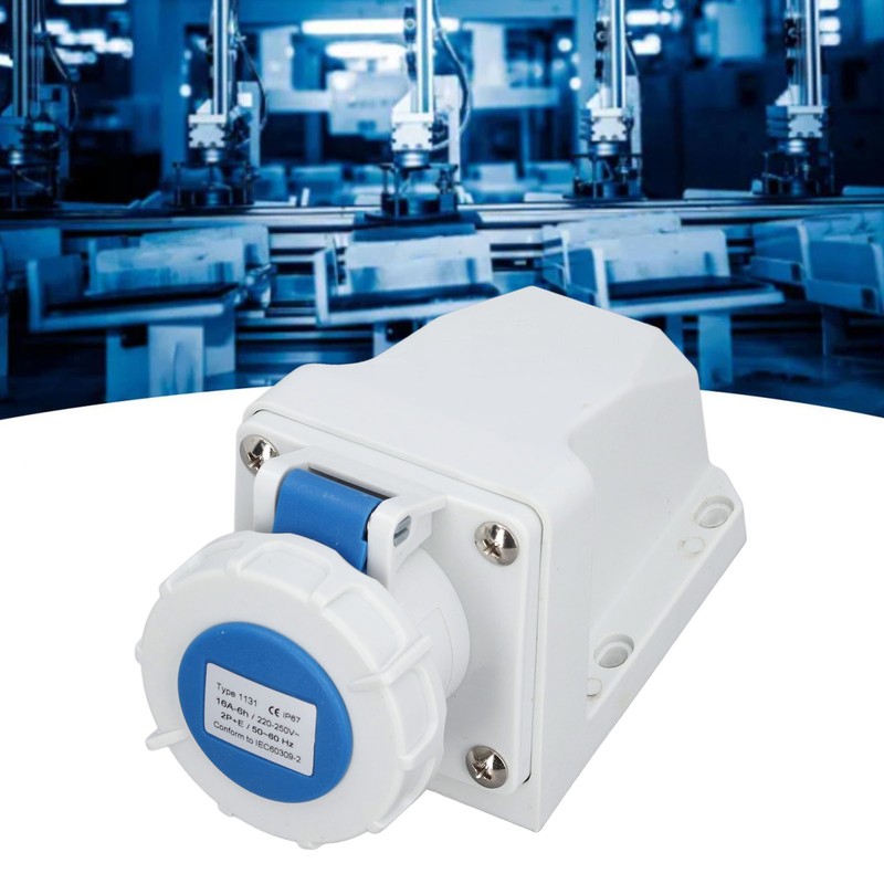Industrial Power Connector IP67 Waterproof Dustproof 3 Core 16A 2P+E