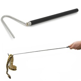 1 Pack Extensible Snake Hook - 26 Inch Stainless Steel Reptile Hook with Non Slip Rubber Handle - Pet Snake Accessories Pick-Up Handling Tool - Pool Skimmer Basket Hook (1 Pack 26 Inch)