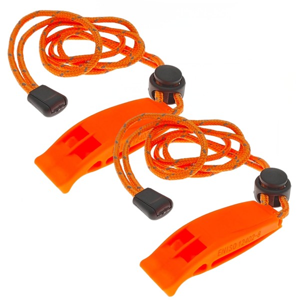 2PCS Emergency Survival Whistles - High Decibel Safety Whistle -
