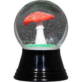 Alexander Taron Christmas  Snowglobe - Mushroom - 2.5"H x 1.5"W x 1.5"D