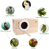 ANCLLO Durable Parakeet Nest Box Bird House Budgie Wood Breeding