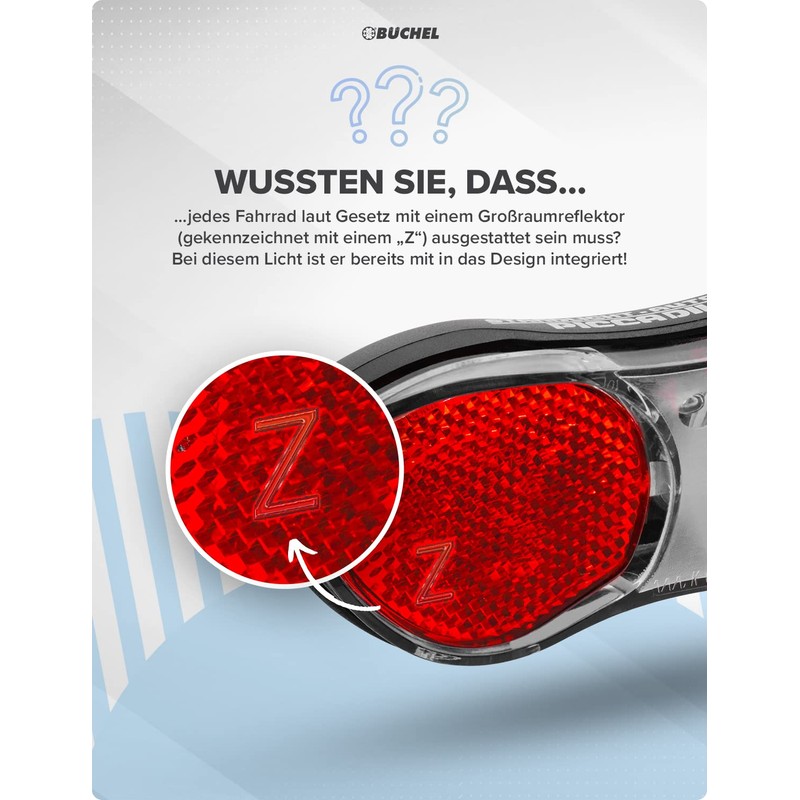 Büchel Piccadilly 50122022 Rear Bicycle Light LED Black