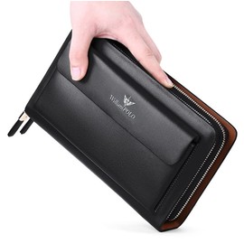 Hana 2nd Bag, Clutch Bag, Clutch Wallet, Second Bag, Men's, Leather Mini Second Bag, Large Capacity, Men's Pouch, Men's, Wedding Bag, Formal, Business, Ceremonial Occasions, Black, Brown, a-2