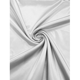 New Creations Fabric & Foam Inc, Crepe Back Satin Bridal Fabric Draper/Prom/Wedding/58 Inches Wide Japan Quality. (White, 4 Yards)