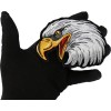 Ivamis Eagle Head Left facing Iron on Biker Patch -