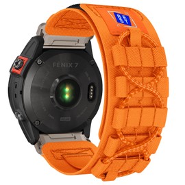 XIIORE Bracelet for Fenix 8 47 mm, Fenix /7/6/5, 22 mm Soft Nylon Sport Replacement Strap, Adjustable Velcro Fastener with Quick Fit for Fenix 7 Solar/Fenix 6 Pro/Fenix 5 Plus