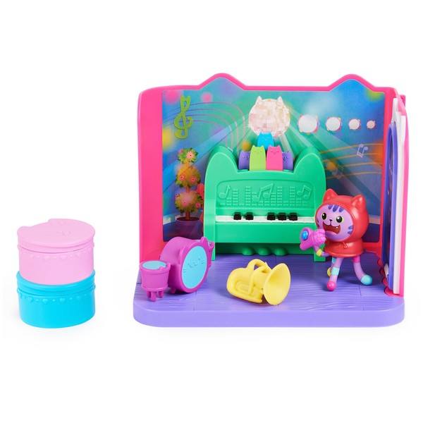 Gabby’s Dollhouse, Groovy Music Room with Daniel James Catnip Figure,