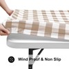 Smiry Rectangle Picnic Table Cloth, Elastic Waterproof Fitted Vinyl Tablecloths,