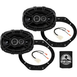 KICKER Speakers 6X9 inch for Ford F-150 2015-2024 Upgrade Kit - Pair of DS Series with Adapters and Harness, Car Audio Front Door Speaker DSC6930, 43DSC69304