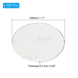 PATIKIL 28mm/1.1" Aluminum Foil Cap Liner, 300 Pack Resistant Tamper Induction Heat Sealer Sealing Liners for PET Bottle Jar Lid