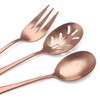 Matte Rose Gold Serving Set，SHARECOOK 5-Piece 18/0 Stainless Steel Large