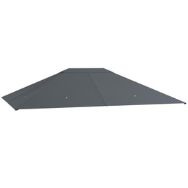 Outsunny 10' x 13' 84C-116 Model Gazebo Canopy Replacement, Outdoor Gazebo Cover Top Roof Replacement with Vents and Drain Holes, (TOP Cover ONLY), Dark Gray