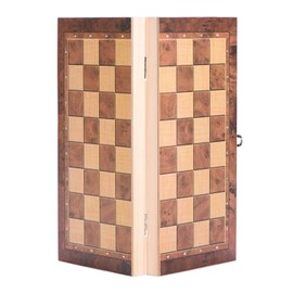 3in1 Portable Wooden Chessboard Folding Board Chess Game For Party Family Activities (29*29cm)
