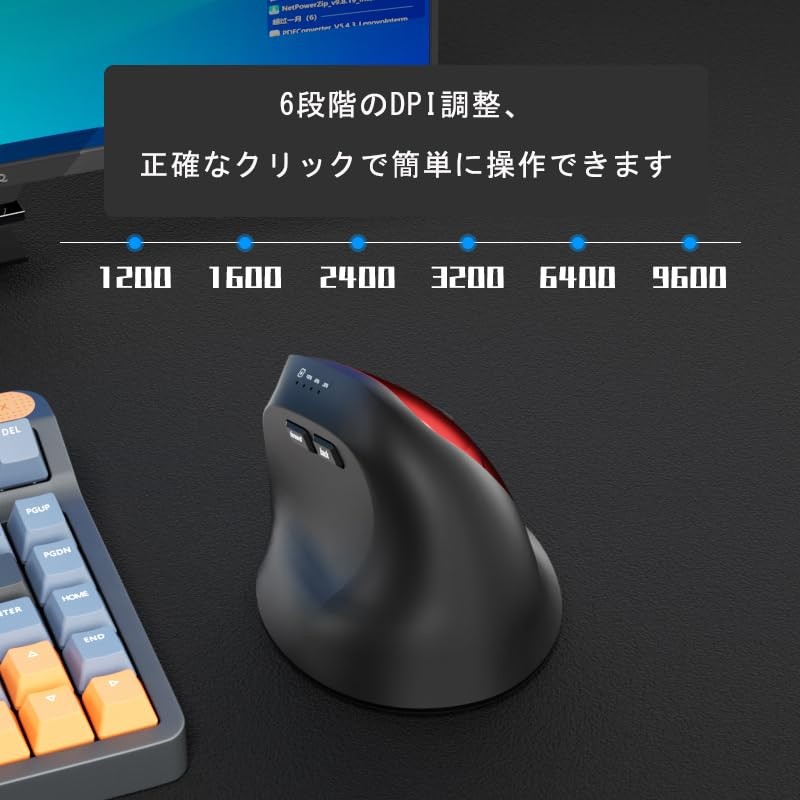 Bluetooth Mouse, 3 Modes (2025 Innovation, 6 Buttons & Lightweight),