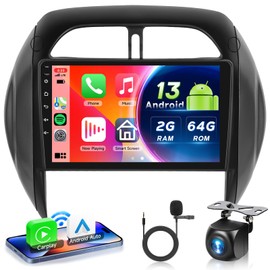 2G+64G Android 13 Car Stereo for Toyota RAV4 2003 2004 2005 with Wireless Carplay Android Auto, 9 Inch Touch Screen Radio Support GPS/WiFi/Bluetooth/FM/SWC/Backup Camera