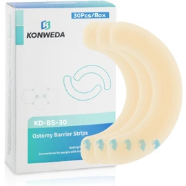 30 Pcs Ostomy Barrier Strips | Elastic Barrier Tape for Colostomy Bags | Medical Grade Hydrocolloid Waterproof Leak