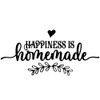 SUPERDANT Happiness is Homemade Wall Stickers PVC Waterproof Wall Decals