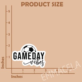(3PCS) Soccer Stickers - Game Day Vibes – Waterproof Vinyl Decals for Laptops, Tumblers, Water Bottles, Scrapbooks – Soccer Gift for Players, Fans & Teams 3 x 2.5 Inch